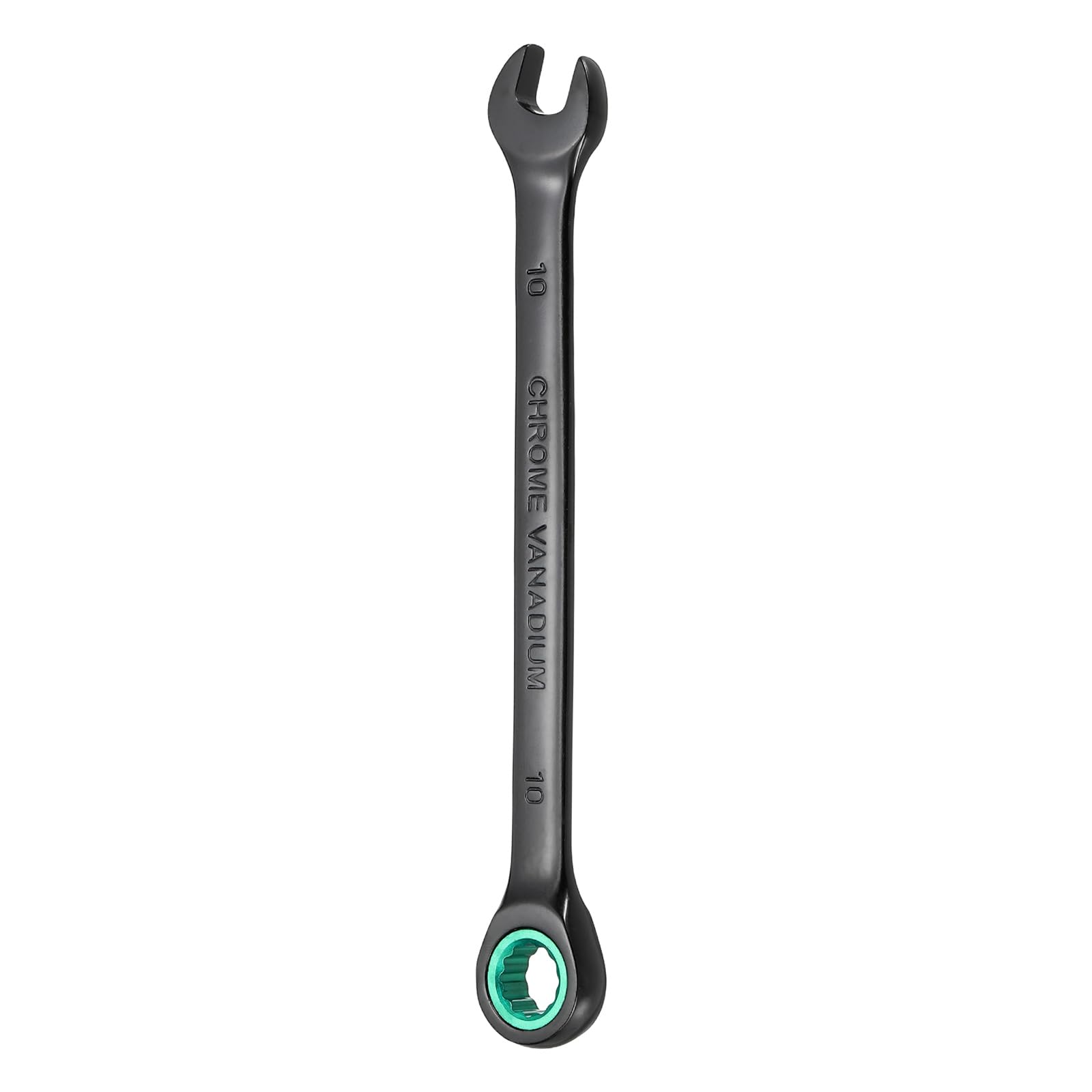 sourcing map Ratcheting Combination Wrench 10mm Metric 12 Point CR-V Electrophoresis Lengthen Double Box Open-Ended Ratchet Wrenches with 72 Tooth 5° Swing Industrial Grade Spanner
