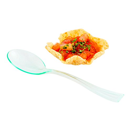 Preisvergleich Produktbild Restaurantware RWP0058G Mini Spoon, Plastic, Silber, Sea Green