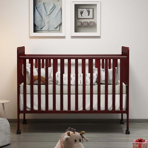 Mdhitsox 3in1 Convertible Crib with Locking Wheels, Mini