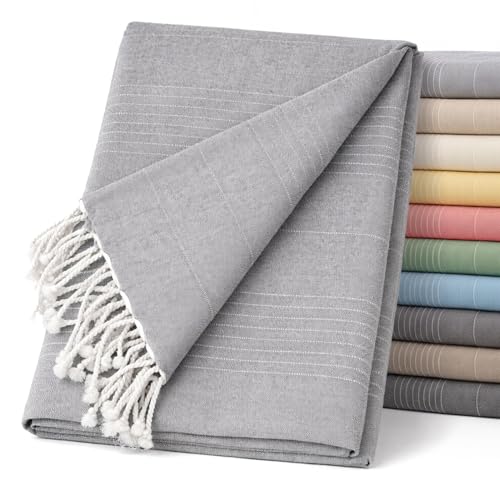 ECOMMERC3 Colcha Multiusos Tamaño 130x180 cm Tanto para Sofá como Cama Colcha Multiusos Gris Colcha Decorativa para Sofá, Cama, Funda de Sofá Ligera y Elegante