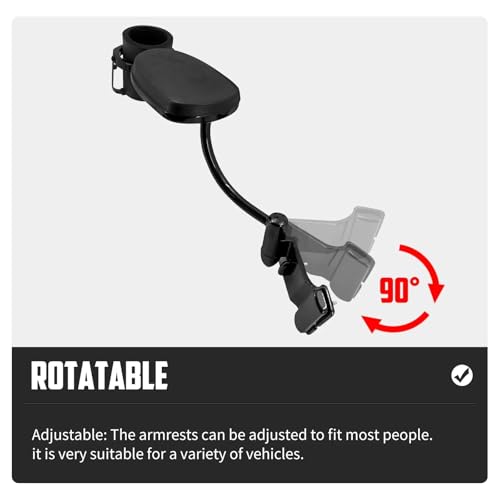 Reposabrazos ajustable negro para pasajero de Goldwing GL1800 6