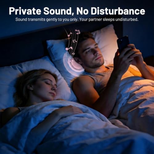 Cisleb Pillow Speaker for Sleeping, Ultra-Thin Portable Sleep Speaker Under Pillow Bluetooth 6.0, Private Sound Ear Friendly Speaker for Bed, Not Disturb Partner for Side Sleepers Travel Pink - 3