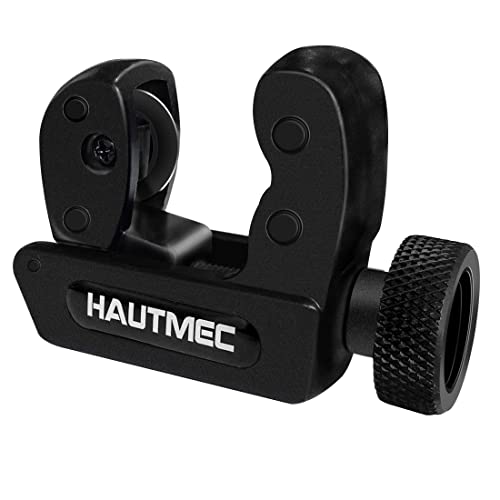 Hautmec Pro Compact Heavy Duty Mini Tube Cutter, 1/8´´ to 1-1/8´´ OD (3-30mm) Tubing Cutter, Heavy Duty Pipe Cutter for PVC, Copper, Aluminum, and Thin Stainless Steel Tube HT0133-TC