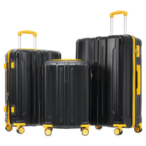 Bed Bath & Beyond Hardside Luggage Sets 3 Pieces (Black)