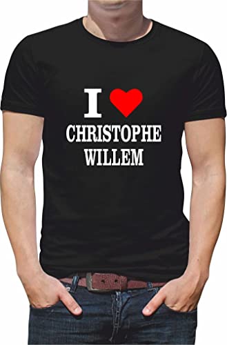 Photo de Générique T Shirt Personnaliser Chanteur i Love Christophe Willem N178 (3XL, Noir)