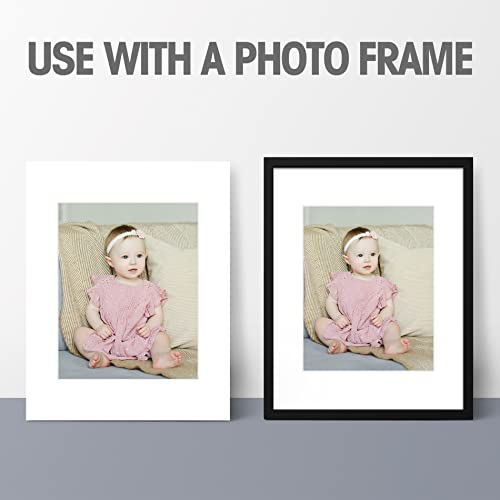 Golden State Art Acid Free, Pack Of 10 11X14 White Picture Mats Mattes With White Core Bevel Cut For 8X10 Photo + Backing + Bags #TOP5