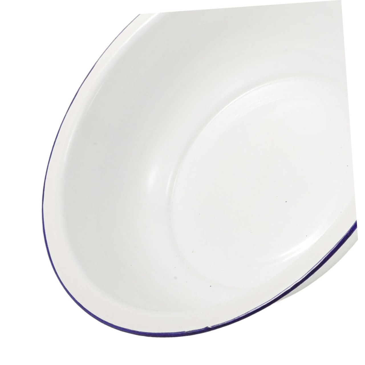 Vintage Emailleschüssel 32cm Weiß mit Blauem Rand Weihnachten Party