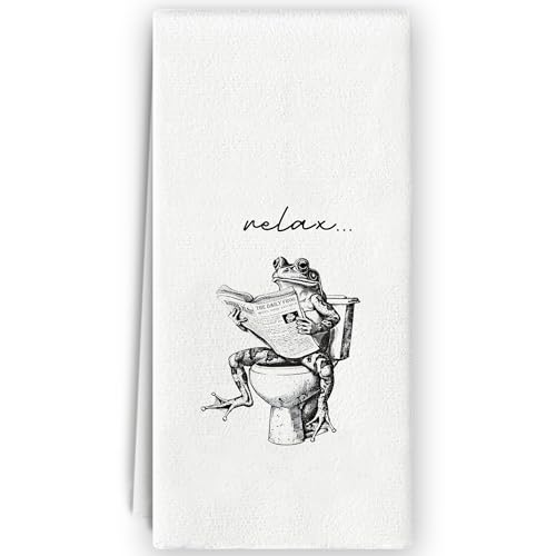 Bnzolyoia Funny Frog Hand Towels - Frog Bathroom ...
