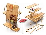 Artlovemath Donut Wall & Stand Display - Multi-Form Table Top Pegboard & Pedestal for Sweets,...