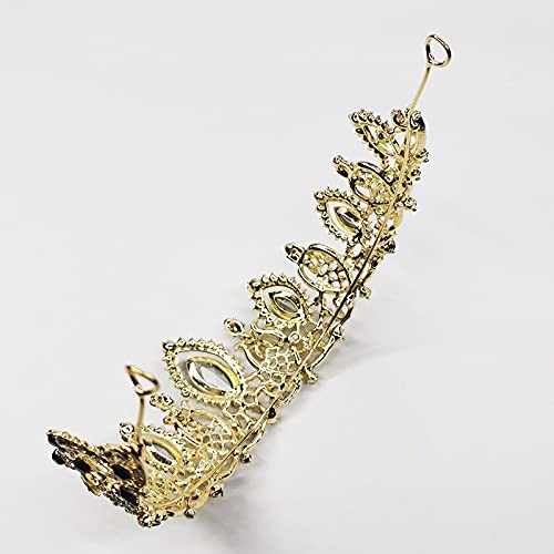 Hktec Bruiloft, bruidskroon, vintage, barok, koningin, kroon, prinsessenmeisje, tiara, diadeem, hoofdband, kristal, strass, verjaardag, feest, kroon, eindexamenbal, feest, Halloween, kostuum, haarsieraad - Image 7