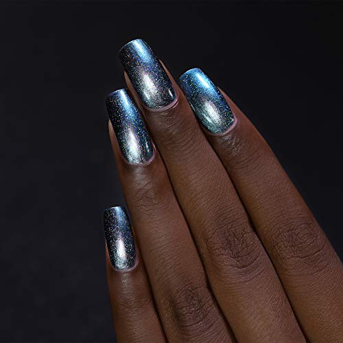 Image of ILNP Stardust (H) - Unique Silver to Teal Holographic Ultra Chrome Nail Polish