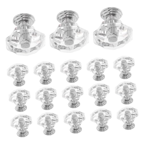 Hemobllo 26 piezas Tiradores Transparentes Acrílicos Modernos para Armarios Asas Claras Ergonómicas Resistentes y Duraderas para Muebles y Cómodas Diseño Elegante para Cocina y Dormitorio