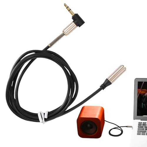 Generico Cable de audio auxiliar | Adaptador Plug macho a hembra de 3,5 mm – Cable AUX estéreo universal para accesorios de altavoz para la conexión con tabletas y con auriculares