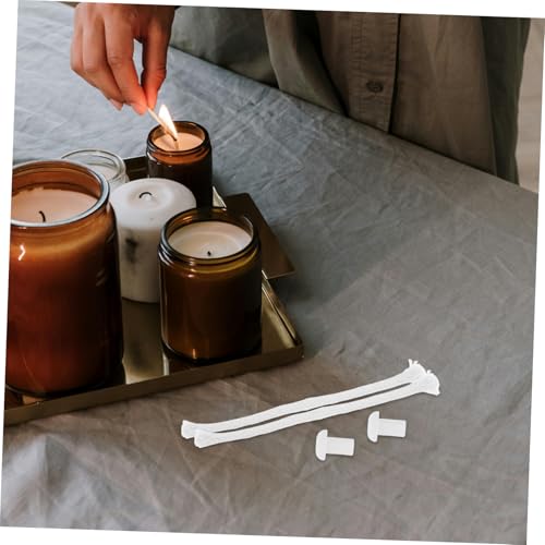 Zerodeko 10sets Mechas de Algodón con Soporte para Lámparas de Aceite miniatura 7