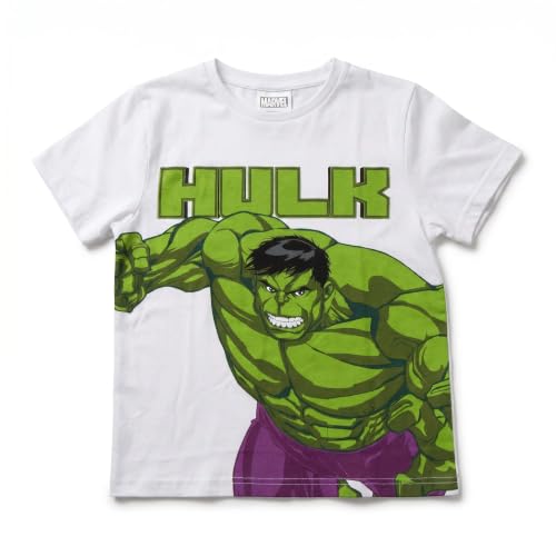 Avengers Hulk Kurzarm-T-Shirt für Mädchen und Jungen - Atmungsaktives und Bequemes Marvel-Kinder-T-Shirt Sommerkleidung Alltag und Ausflüge