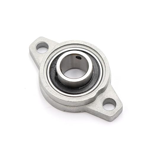 2 x Stück Flanschlager Lagerbock Flansch 8 mm 10mm Welle montiert Trapezgewinde CNC JJ-Shop24 (8mm)