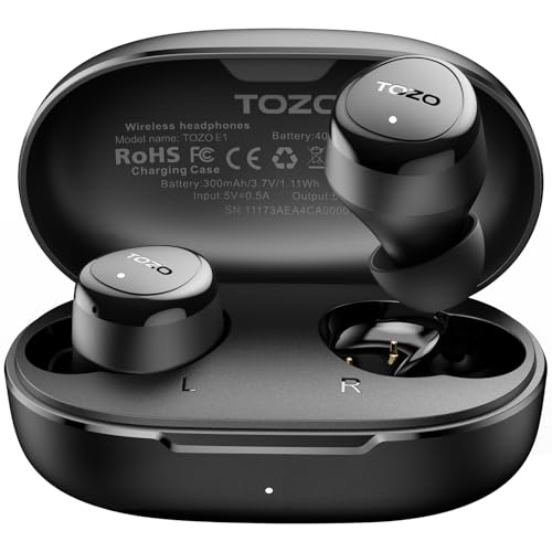 TOZO Wireless Earbuds Build in Mic Clear Calls Ergonomic Light Weight Bluetooth 5.3 in Ear...