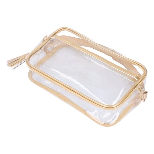 PVC Messenger Bag, Transparent Ported Messenger Bag to the Transparent Soft Ground with Adjustable Shoulder Strap for Events (Khaki)2