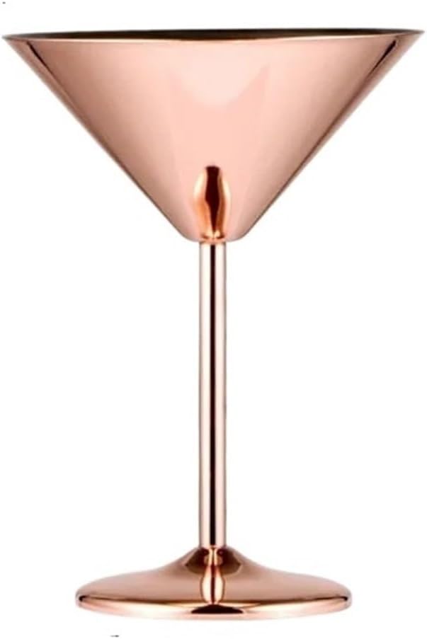 304 Stainless Steel Cocktail Cup Martini Cup Metal Goblet Bar Champagne Cup Bar Wine Glass(Style-w)