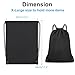 CALACH 2PCS Drawstring Bags Bulk, String Backpack for Men Women, Cinch Bag Draw String Back Bag for Gym, Sports, Travel, Swimming, Beach, Black