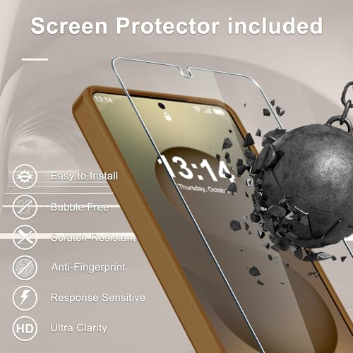 Image of for Samsung Galaxy S26 Ultra Case, Matte Magnetic Phone Cover, Brown | Fit for MagSafe, Screen Protector included, Shockproof Military Grade Protection, Translucent Frosted Back