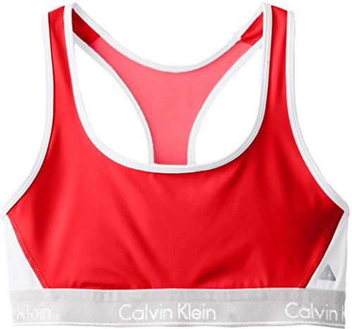 Calvin Klein Women's Flex Motion Medium Impact Racerback Sports Bra, Ignite Colorblock, Small