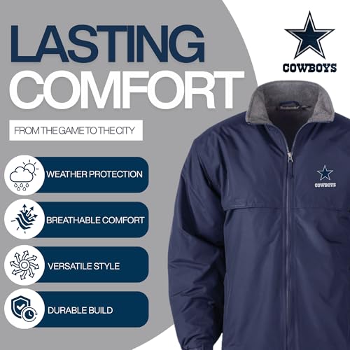 Image of dunbrooke Men's Royal Indianapolis Colts Triumph Fleece Full-Zip Jacket