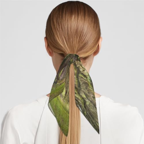 QsirBC Forest Oaks Tree Avenue Square Silk Scarf, Summer Head Scarf, Hair Scarf for Women Soft Smoothness for Travel Yoga Handkerchief Shawl Sunscreen Gift 23.6× 23.6 Inches4