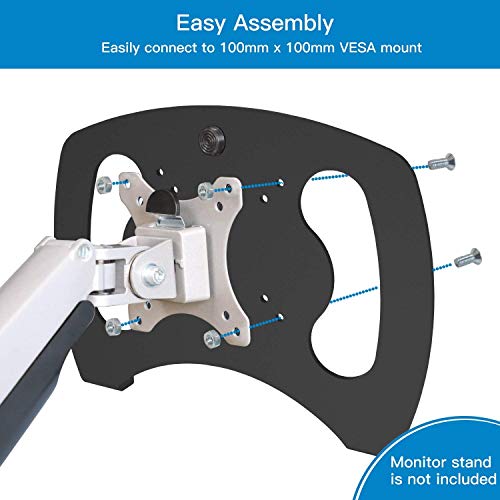 Laptop Tray Steel Notebook Holder For Monitor Vesa Mount Stand Fits Vesa 100X100 Mm Mounting Holes With M4 Screws, 22Lbs Capacity With Vented Cooling Platform #TOP1