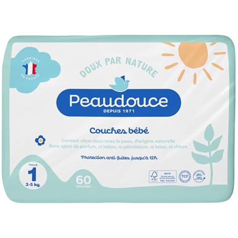 Couches Bébé PEAUDOUCE Taille 1 Cover