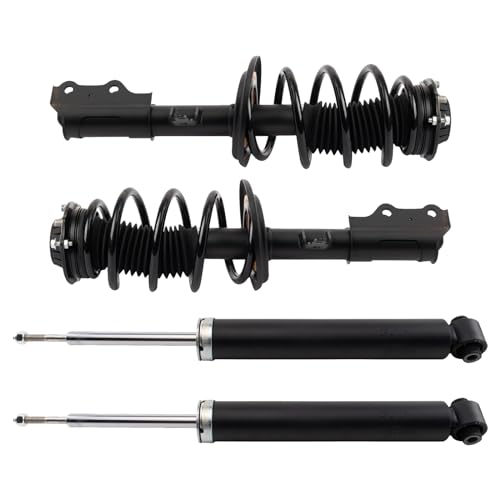 Image of TRQ Front and Rear Complete Strut Assembly & Shock Absorber Kit Complete Strut & Coil Spring Assembly Compatible with 2018-2022 Buick Enclave Chevrolet Traverse