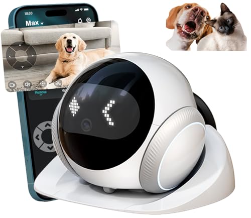 StarsAndSea Pet Camera Robot Home Security Camera,1080P Pet Camera,Movable Home...