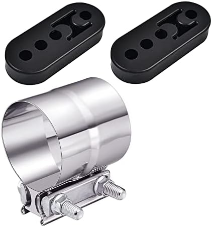 3.0 Inch Exhaust Clamp,Butt Joint Band Clamp Sleeve Coupler 3 Exhaust Y Pipe - Foto 10