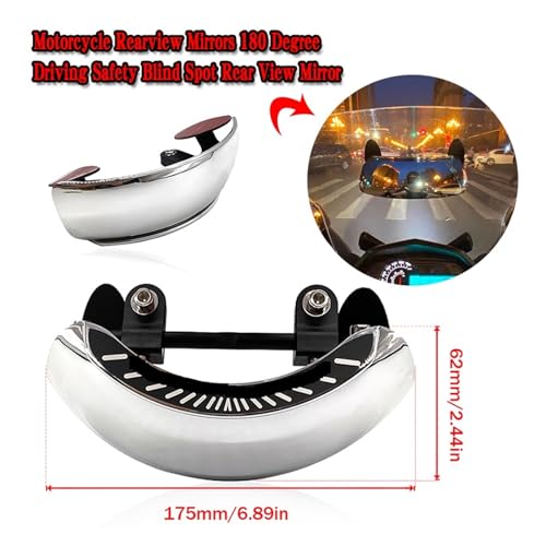 Espejo retrovisor angular 180 para TMAX 500 con soporte central antivibración 3
