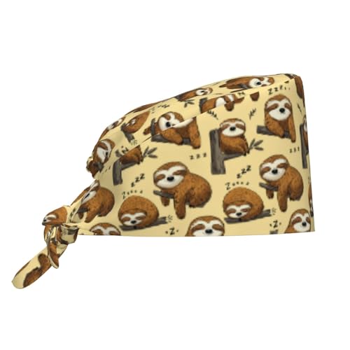 Image of Adjustable Scrub Cap with Sweatband, Breathable Working Hat for Men /Women