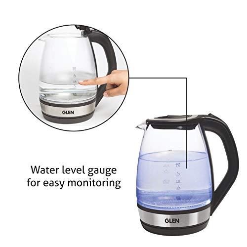 Image of Glen Electric Glass Kettle 9012N, 1.7 L, Transparent