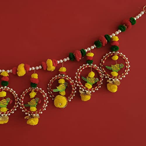 Image of Handmade Door Hanging Bandarwal Chudi Style Toran (TC-05) -Diwali New Year Inauguration Wedding Festival Home Decor Pooja (40 Inch X 6 Inch)