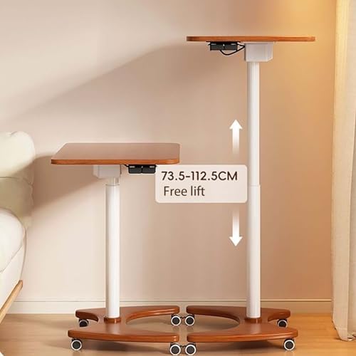 Table élévatrice pneumatique mobile – Podium pliable portable avec colonne élévatrice en alliage et 4 roulettes – Idéal pour les présentations et événements