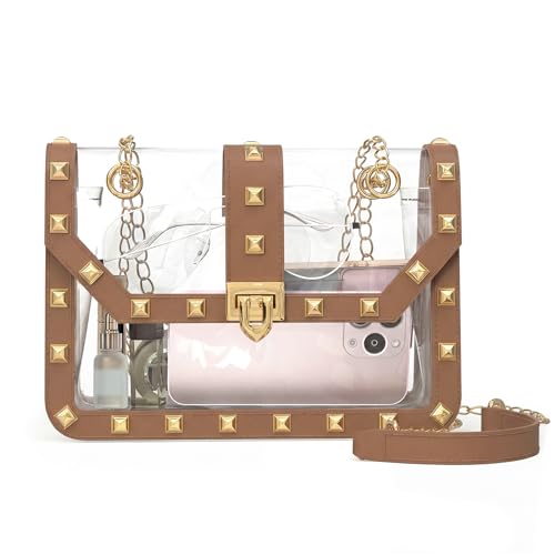 Image of Missnine Clear Bag for Stadium Events Clear Crossbody Purse Stadium Approved Women Transparent Shoulder Bag for Concerts