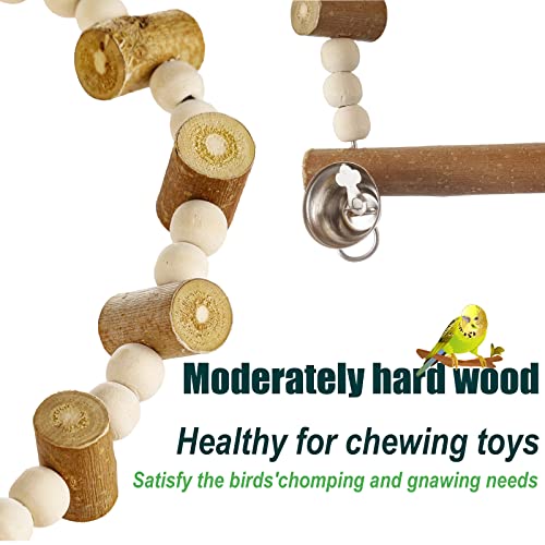 Luonfels-Bird-Perches-Large-Ladder-Birds-Cage-Accessories-18-Inches-Apple-Branch-Wooden-Bridge-Play-Stand-for-Cage-Accessories