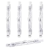 DoRight R7S Halogen Leuchtmittel 78mm 80W 230V Warmweiß 2800K Dimmbar Halogenstab R7S 78mm J Typ Lineare doppelendige Flutlichtlampe 1390lm für Arbeit, Sicherheit, Stehlampen (Packung mit 5)