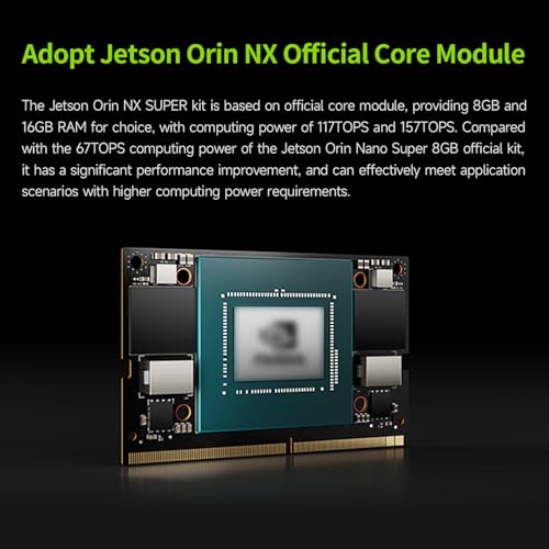 Image of Yahboom Jetson Orin NX 8GB 117TOPS Development Kit for AI Edge Jetson Aluminum Case, AI Large Model Voice Module, 256GB SSD, CSI Camera