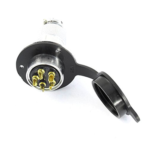 Conector de aviación GX25-5 con cubierta polvo 5 pines miniatura 1