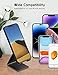 ToBeoneer Phone Stand, Aluminum Phone Holder for iPhone 16 15 14 13 12 11 X 8 7 6 Plus 5, Tablet, Samsung, Huawei, Suitable for All Smartphones, Adding a Touch of Style to Your Office Decor, Black