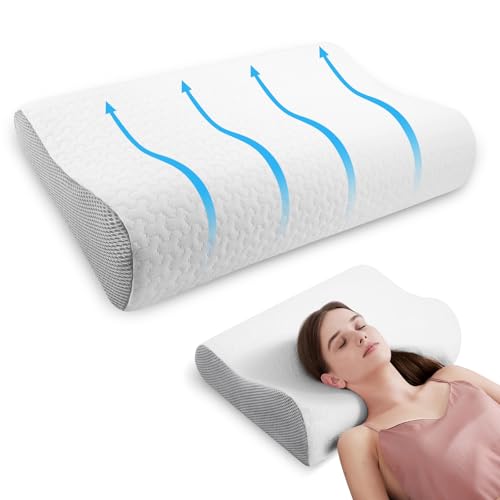 Strixorn - Almohada ergonómica para cerebro, con memoria de forma, almohada de apoyo cerevial ergonómica, ultra cómoda, cojín cerevial, cojín ortopédico, almohada para aliviar el alivio
