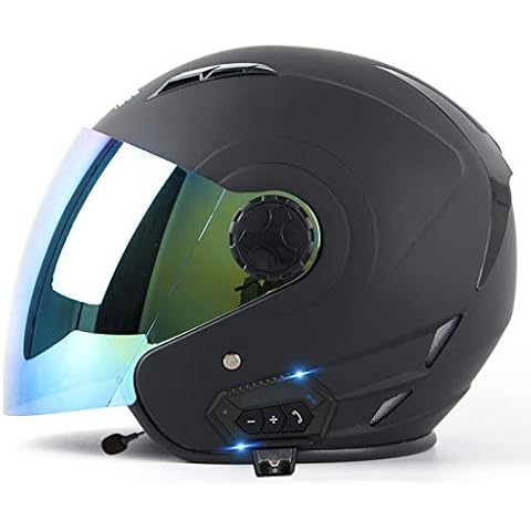 GAOZ Full Face Motorcycle Bluetooth Helmet, Men and Women Anti-Glare Flip Up Visors, Built-in Mp3 FM Radio Integrated Communication System DOT Approved, (55-62cm) Cover