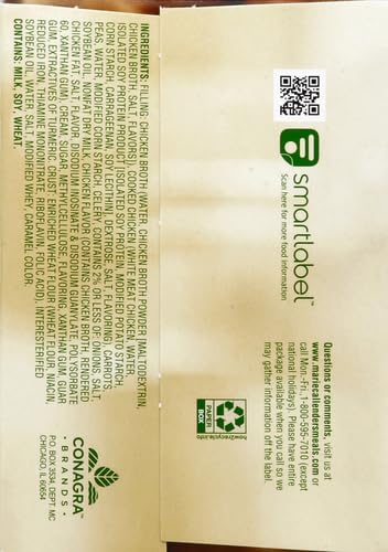 Miniatura 10 de Marie Callender's Pastel de pollo, harina para microondas con carne blanca de pollo en una corteza escamosa, comida congelada, 40 onzas, paquete de 4