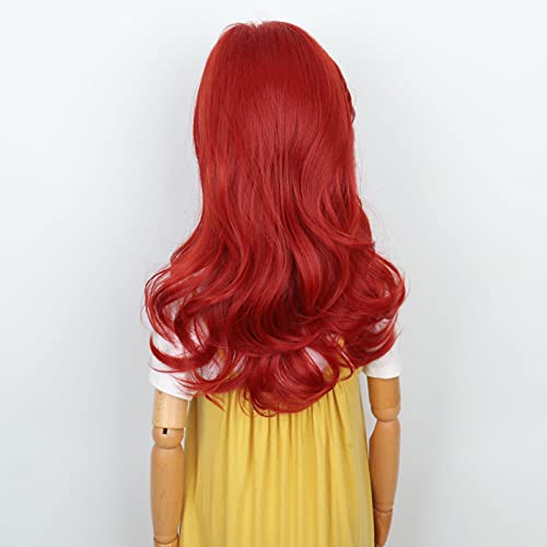 image for M MISS U HAIR Miss U Hair Long Wavy Red Wig for Child Kids Princess Re