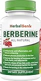 Lower Cholesterol, Control Weight, and Regulate Blood Sugar with HerbalGenix Berberine Supplement. Made with ALL Natural Ingredients. Natural Antioxidant Supplement. NON-GMO/Gluten Free/Veg Capsules.