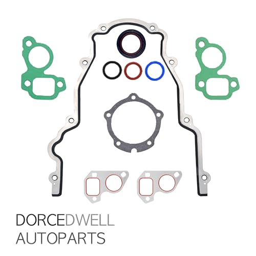 Image of LS Gasket Kit for GM V8 Engine 4.8L 5.3L 5.7L 6.0L 6.2L Chevrolet GMC Cadillac Pontiac Saab - Oil Pan Gasket, Front Timing Cover Gasket & Valve Cover Gasket Set - OS30693R TCS45993 VS50504R1